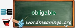WordMeaning blackboard for obligable